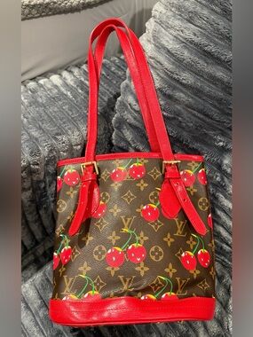 Louis Vuitton Red Cherry Monogram Tote